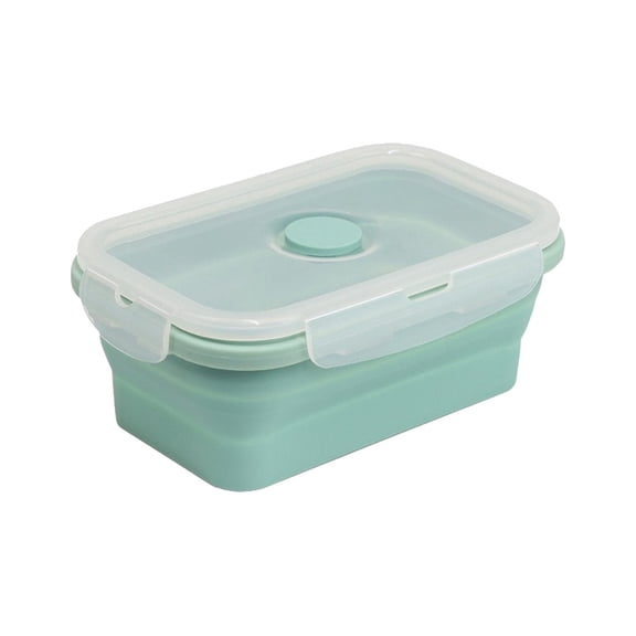 Solivara Foldable Silicone Storage Containers With Airtight Lids For Kitchen Travel And Meal Prep Microwave Safe(C,4.92*3.54in)