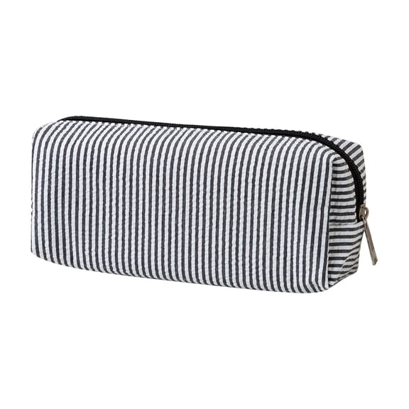 Solivara Full Opening Nylon Pencil Case Lightweight Multi Purpose Organizer For Cosmetics Electronics And Toiletries Travel(Black,One Size)