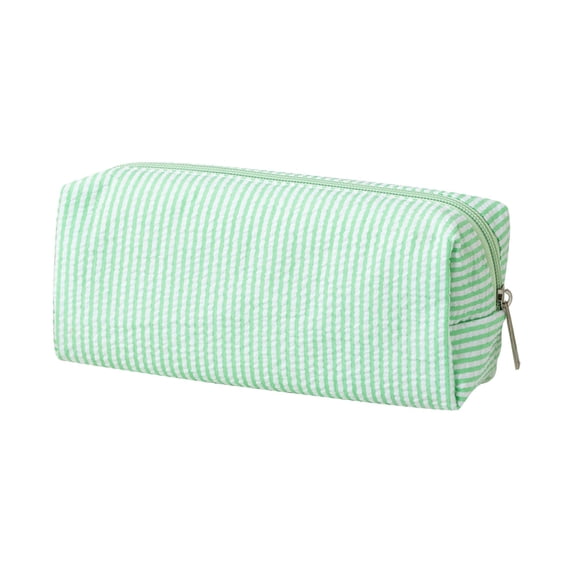 Solivara Full Opening Nylon Travel Pencil Case Lightweight Organizer For Cosmetics Electronics And Toiletries Large Capacity(Green,One Size)