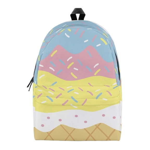 Solivara Fun Ice Drip Print Backpack For Gym Book Carry On Flight Personal (G,11.81*14.5*6.71in)