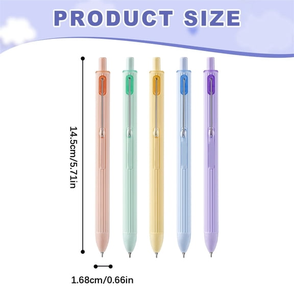 Solivara Gel Pens 0.5mm Smooth Writing Color Blocking With Rolling Clip For Office(Camouflage*5,5pcs)