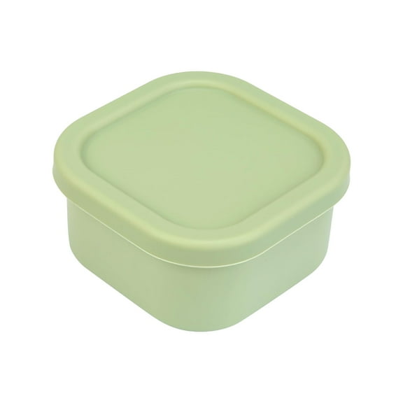 Solivara Grey Kitchen Leak Proof Silicone Container With Lid Microwave And Oven Safe Silica Gel(Green,One Size)