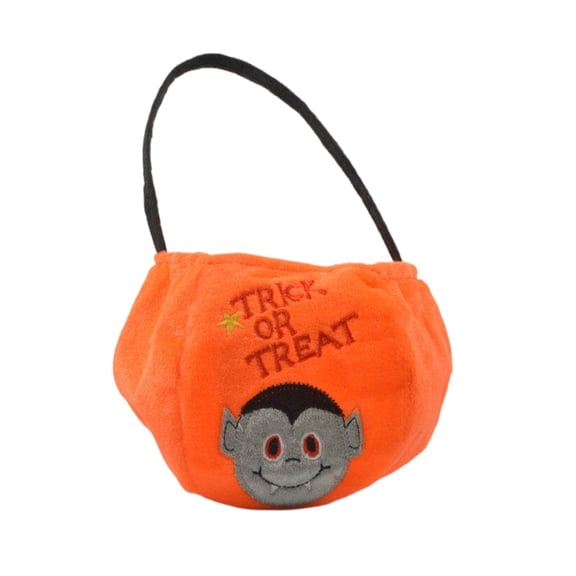 Solivara Halloween Candy Tote Bag Pumpkin Bucket Design Custom Name For Trick Or Treat And Festive Use(Orange,One Size)