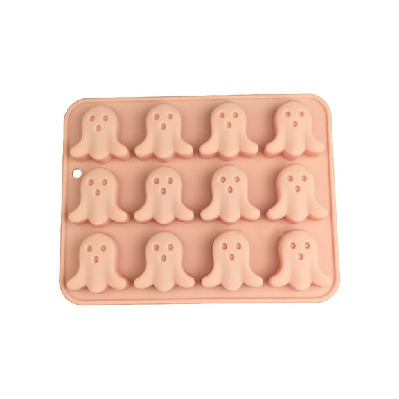 Solivara Halloween Silicone Candy Mold Nonstick Pumpkin Bat Witch Hat Shape For Chocolate Gummy And Fondant Making(P,One Size)