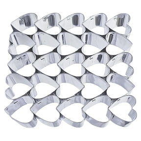 Solivara Heart Shaped 25 Grid Cookie Cutting Machine For Valentine Day Baking Cookie Cutter Metal(E,5.51*4.72in)