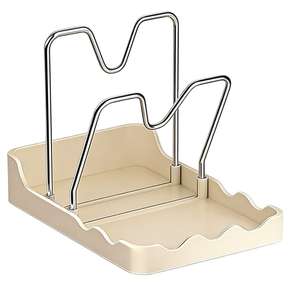 Solivara Heat Resistant Stainless Stovetop Utensil Rack Pot Lid Holder And Spatula Rest For Kitchen(E,19*13.5in)