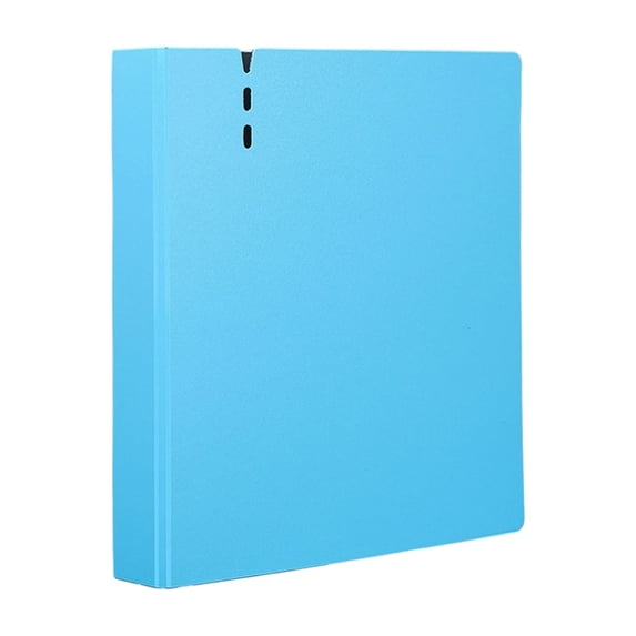 Solivara Large Capacity 3 Hole D Ring PP Plastic File Folder Refillable Loose Organizer For Documents,Light Blue,11.81*10.63 in