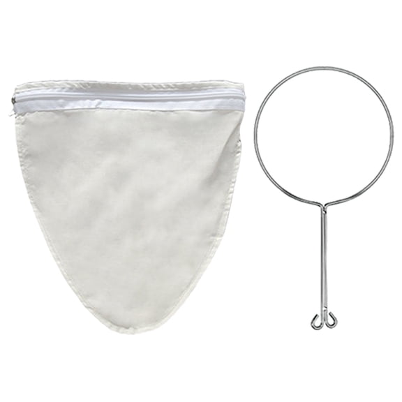 Solivara Large Reusable Traditional Thai Style Cloth Coffee Filter With Metal Handle For Pour Over Coffee Dripper Filter Cloth(A,10.63*10.24in)