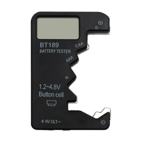 Solivara Lcd Battery Tester Portable Digital Display For Battery Voltage And Capacity Detection (Black,One Size)