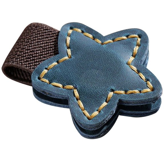 Solivara Leather Bookmark Five Pointed Star Paper Holder Handmade Bookmarks For Book Lovers(Blue,1.97*1.57in)