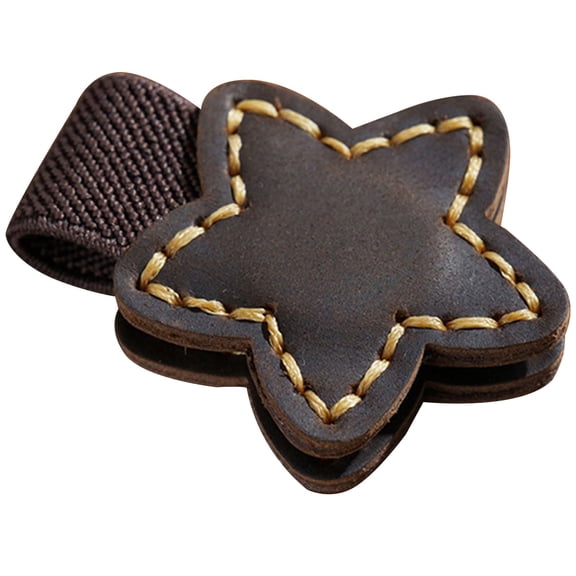 Solivara Leather Handmade Five Pointed Star Bookmark For Women Men Book Lovers And Home Office Use,Coffee,1.97*1.57 in