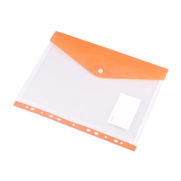 Solivara Letter Size Plastic Expandable Envelope 11 Hole For Office And Home Filing(Orange,One Size)