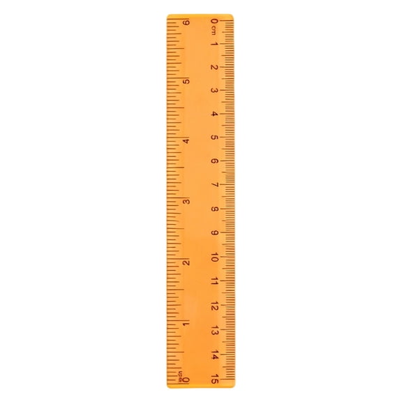 Solivara Lightweight Plastic Ruler Centimeter And Inch For Students And Office Measuring(Orange,6.14*1.18 in)