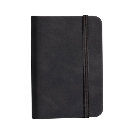 Solivara Mini Portable Pocket Notebook With Elastic Band For Home Office Daily Use Paper(Black,4.33*3.15in)