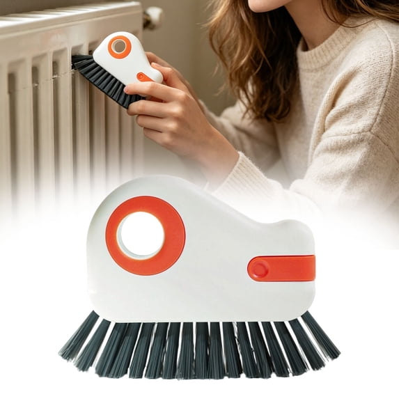 Solivara Multi Function Window Track Scrubber With Scraper For Sliding Door And Sill(Orange,4.92*3.54in)