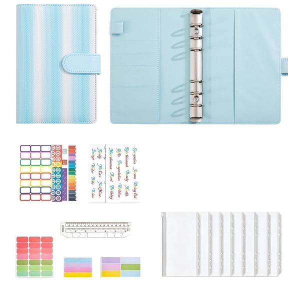 Solivara Multi Functional Gradient Ring Notebook For Students With Replaceable Pages(D,7.40*5.31 in)