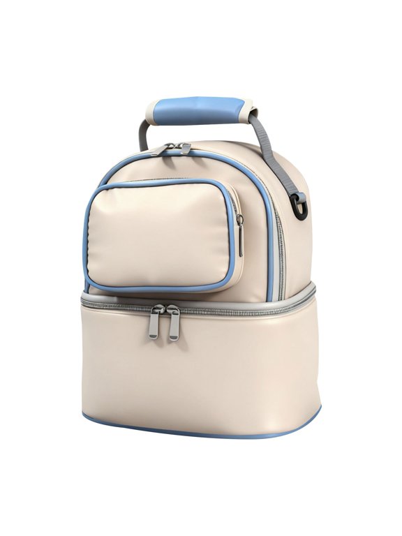 Multi Functional Mom Portable Backpack, Insulated Double Layer Baby Bag For Travel And Daily Outing(Milan color,9.4*11.8in)