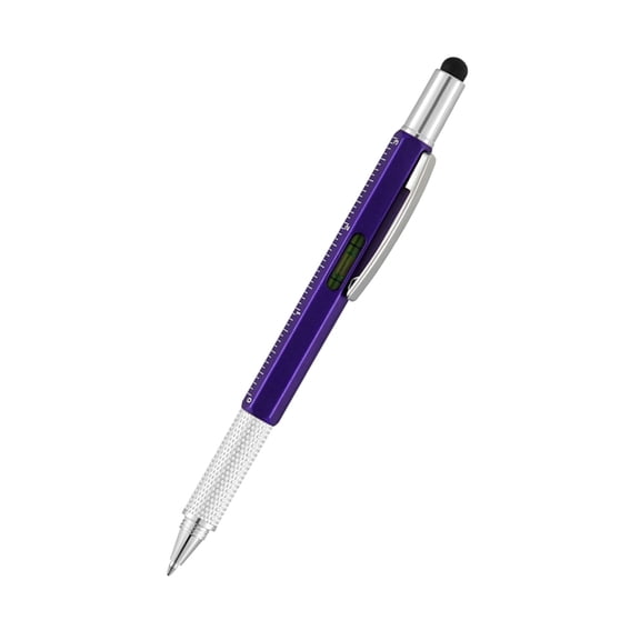 Solivara Multifunction Pen Tool Ruler Screwdriver Ballpoint Cool Gadget For Men Gift(Purple,5.90.39*1in)