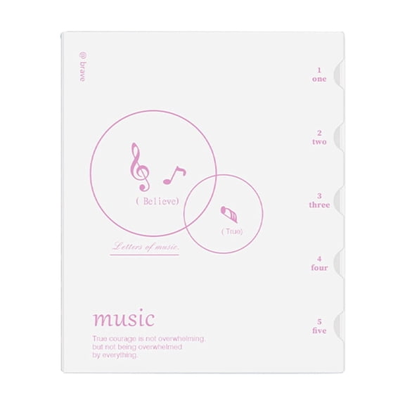 Solivara Music Folder Expandable With Two Page Index Tabs Lightweight Organizer For Musicians Up To 20 Sheets(Pink,12.6*10.24in)