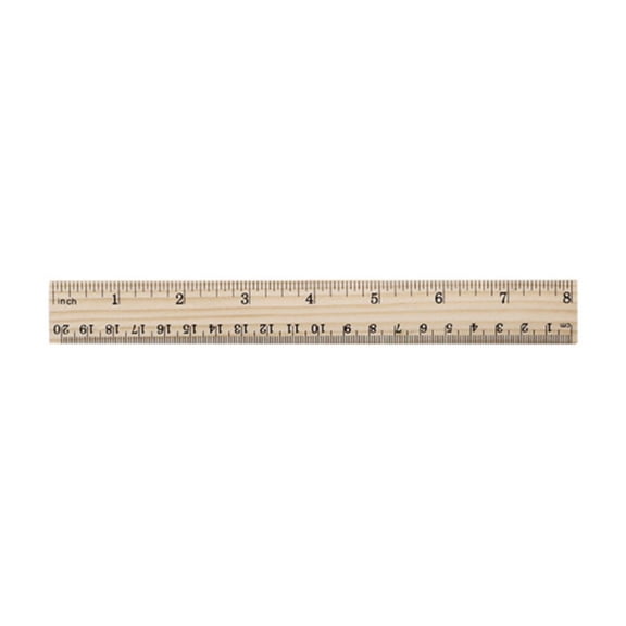 Solivara Natural Wood Ruler Straight Edge For Home And Office Supplies(B,7.87in)