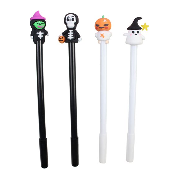 Solivara New Halloween Simple Straight Rod Student Writing Stationery Net Neutral Pen(Black,One Size)
