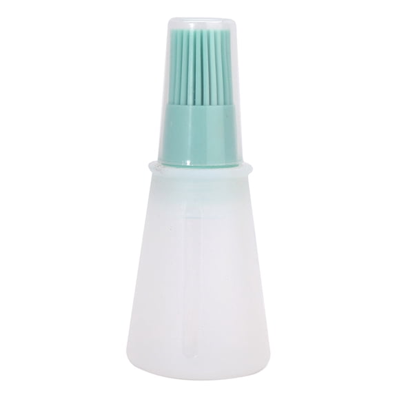 Solivara Non Stick Basting Brush Olive Oil Dispenser Transparent Bottle With Silicon For Barbecue Kitchen Fat Bottle Plastic(Green-B,4.72*1.97in)