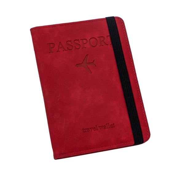 Solivara Passport Cover Wallet With Rfid Blocking Card Slot And Pen Holder For Travel Organization Green(Red,one size)