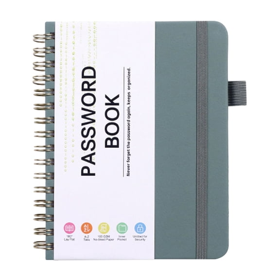 Solivara Password Journal With Alphabetical Index For Login Information And Web Addresses (Green,5.51 x 4.72 in)