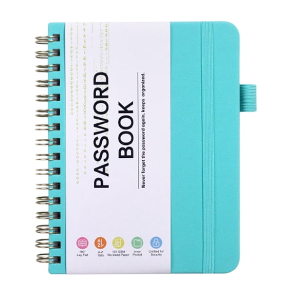 Solivara Password Log Book With A To Z Tabs For Internet Address And Security Details (Light Blue,5.51 x 4.72 in)