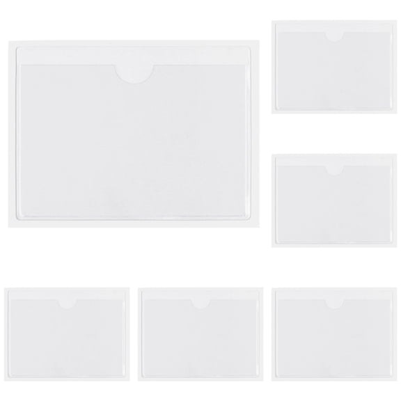 Solivara Peel And Stick Top Open Pvc Label Holders Adhesive Index Card Pockets For Drawer File Organizing(A*5,3.54*2.36in)
