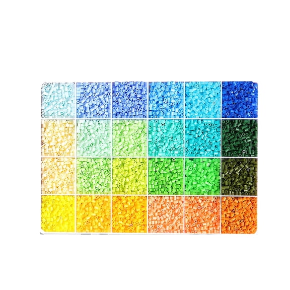 Solivara Perler Beads 2.6mm 24 Assorted Colors For Art And Bracelet Making (BD,7.28 × 4.92 × 0.67in)