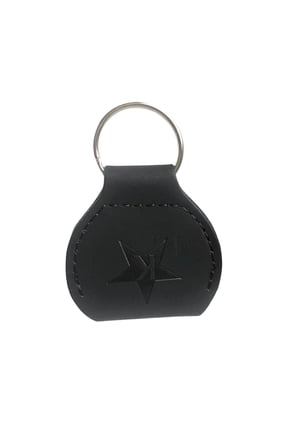 Personalized Leather Keychain Photo Pocket For Home Office Use (Black-B,One Size)