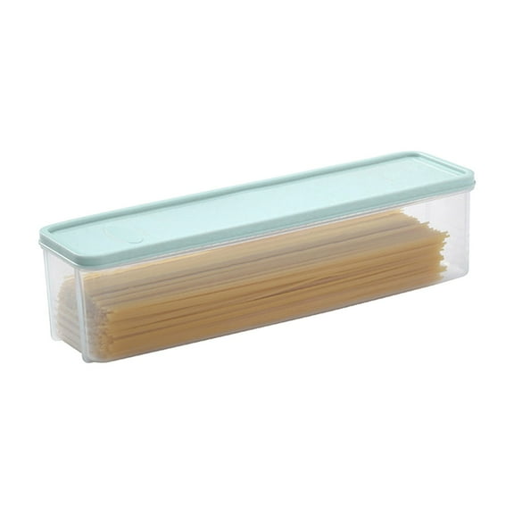 Solivara Plastic Pasta Storage Container Noodle Box Sealed Refrigerator Vermicelli Grain Storage Box With Lid(Sky Blue,One Size)