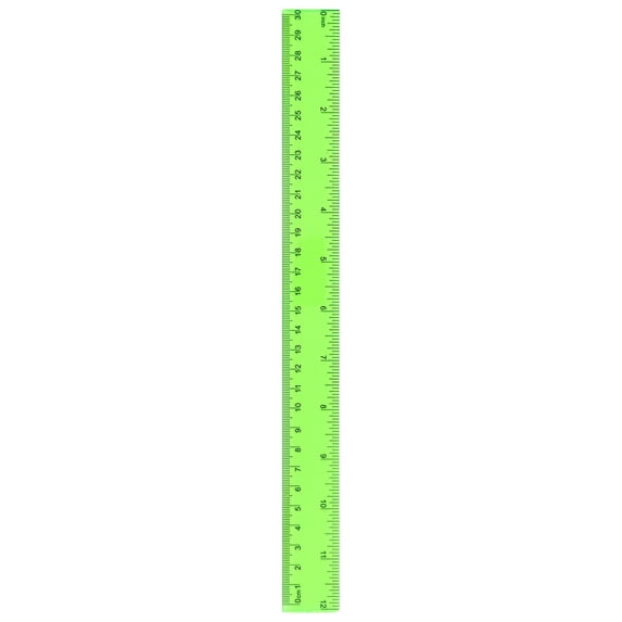Solivara Plastic Ruler Centimeter Scale Small Measuring For Artists Designers And Students Use,Green,11.81 in