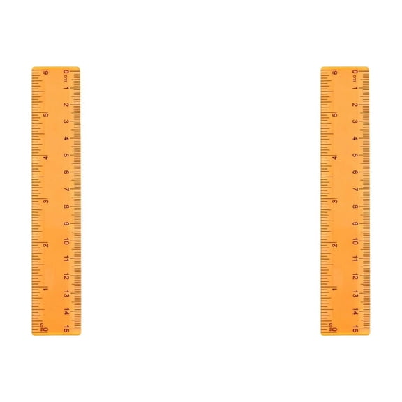 Solivara Plastic Small Ruler Centimeter Scale Measuring Tool For Home Artists Designers(Orange*2,6.14*1.18in)