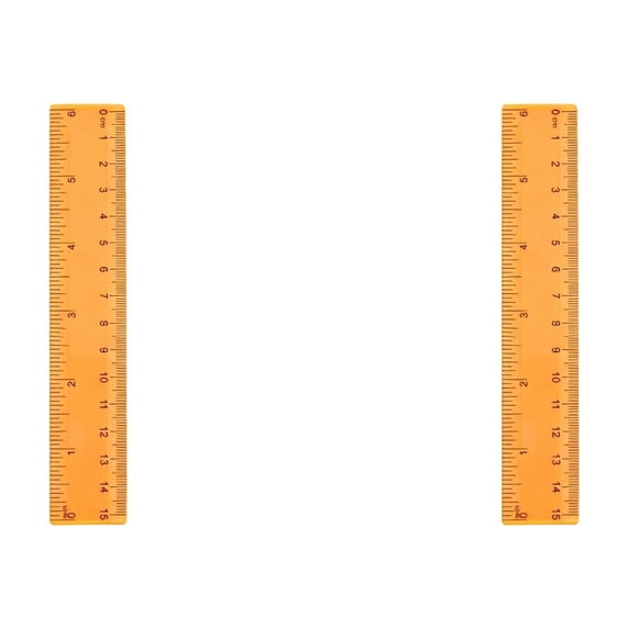 Solivara Plastic Straight Ruler Centimeter Scale For Students Artists And Home Office(Orange*2,6.14*1.18*0.79 in)