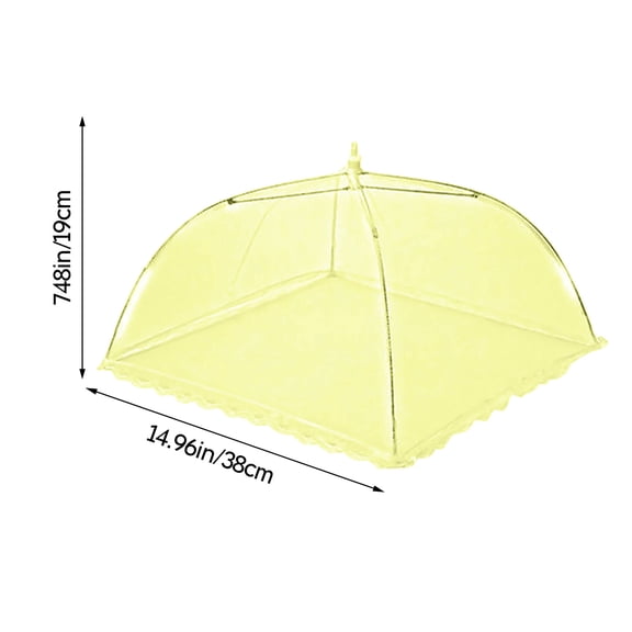 Solivara Pop-up Mesh Screen Food Cover Umbrella Tents Large For Outdoor Picnic(Yellow,One Size)