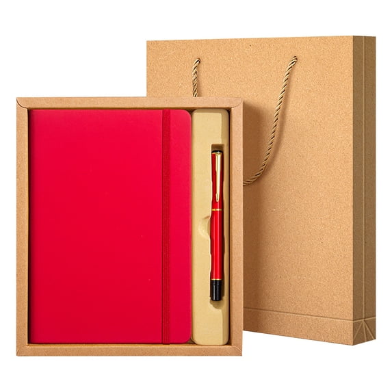 Solivara Portable A5 Strap Journal Thickened Paper Daily Notebook With Pen Package(Red,1pcs)