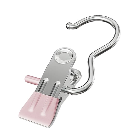Solivara Portable Drying Clip Hook Strap For Laundry Boots Rack Clothing Pin For Socks Underwear(Pink,11*2.5)