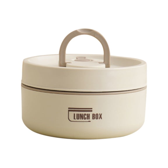 Solivara Portable Insulated Stackable Stainless Steel Lunch Container For Hot Food(Beige,4.72*4.72in)