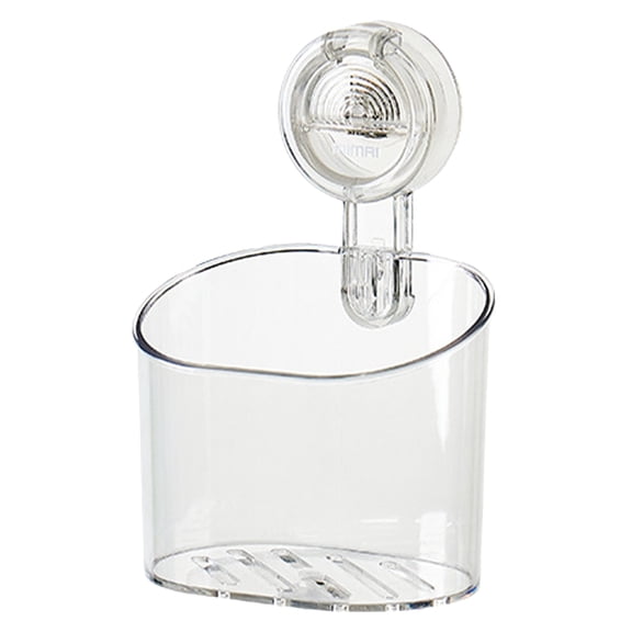 Solivara Powerful Suction Cup Storage Box No Drill For Bathroom Corrugated Storage Rack(Clear,13*12in)