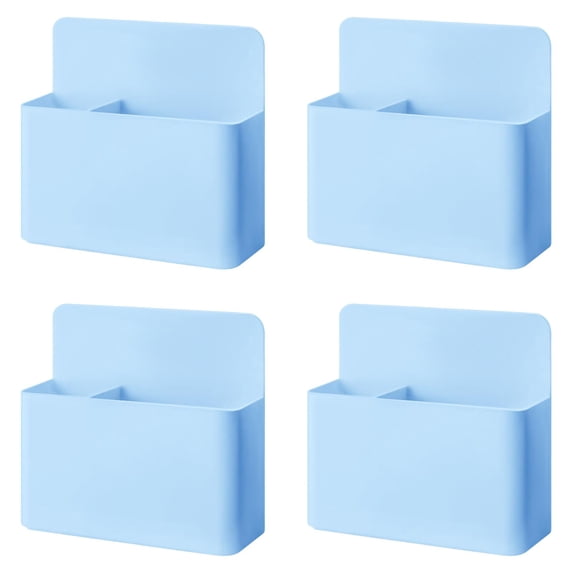 Solivara Refrigerator Pen Cup Magnetic Holder Pencil Organizer Marker Storage For Kitchen Home(Blue*4,1.57.72*3.94*4in)