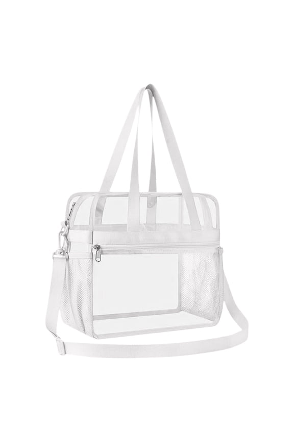Reinforced Shoulder Straps Stadium Approved Small Backpack 12x12x6 For Concerts Work Events(White,5.91*12.2*12.2in)