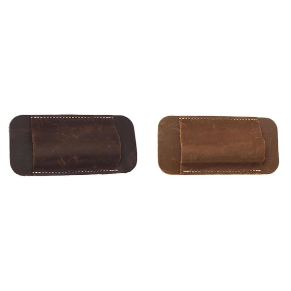 Solivara Retro Belt Carrying Leather Scabbard Horizontally Handmade Holster Folding Holder For Belt Horizontal Carry(Coffee*1+Brown*1,2Pcs)