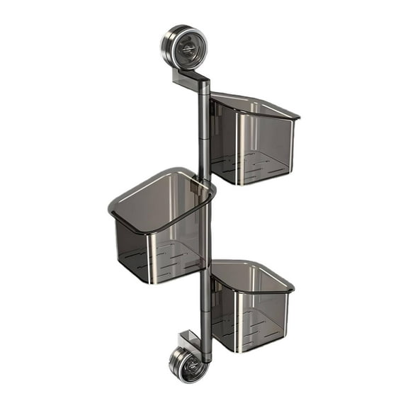 Solivara Rotating Suction Cup Kitchen Organizer No Drill Moveable Shelf For Refrigerator Oven And Wall(D,One Size)