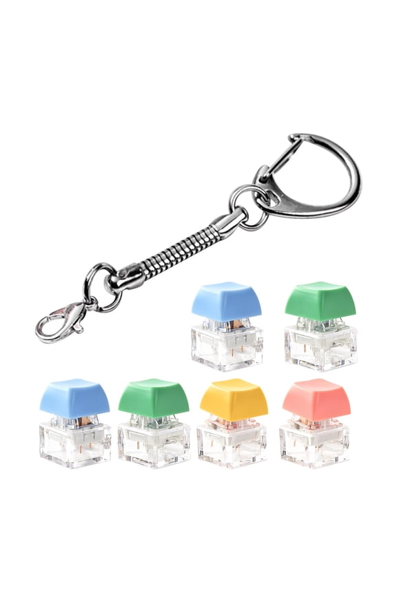 Shape Changeable Keyboard Clicker Keychain Modular Toy Anxiety Relief For Adults At Home Office Travel Not Light Up Random(E,As Shown)
