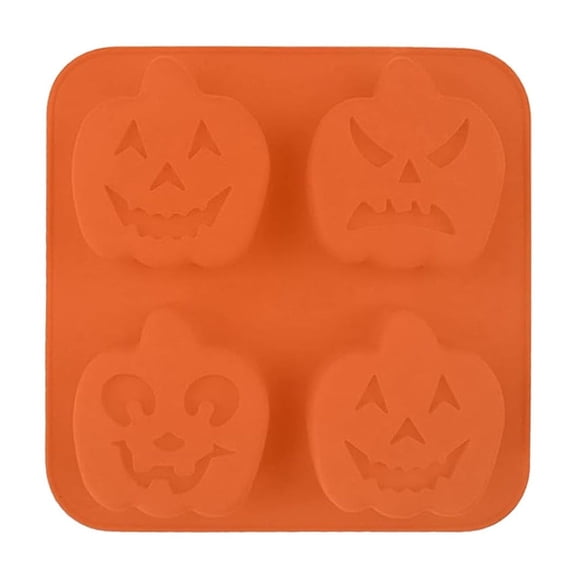 Solivara Silicone Halloween Pumpkin Shaped Candy Baking Pan Nonstick For Cake Candy Pudding And DIY Decorations(Orange,One Size)