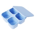 thumbnail image 1 of Solivara Silicone Lunch Box 4 Point Complementary Container With Lid Snack Packing Box Refrigerator Fresh Keeping (blue,6.50*2.28in), 1 of 9
