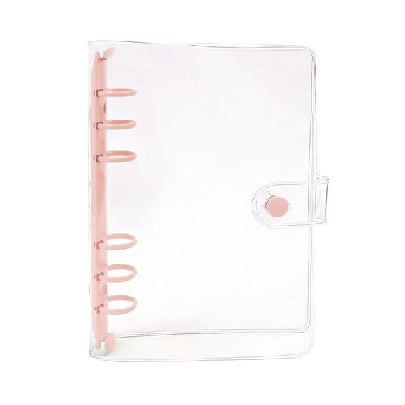 Solivara Silver Ring A6 Pvc Journal With Pockets For Paper Inserts And Budget Tracking (M,7.48in)
