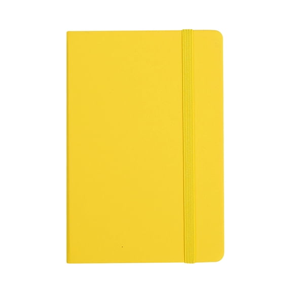 Solivara Slim A6 Hardcover Notebook Pen Loop Pocket Size For Purse And Backpack (Yellow,5.63 x 3.74 in)